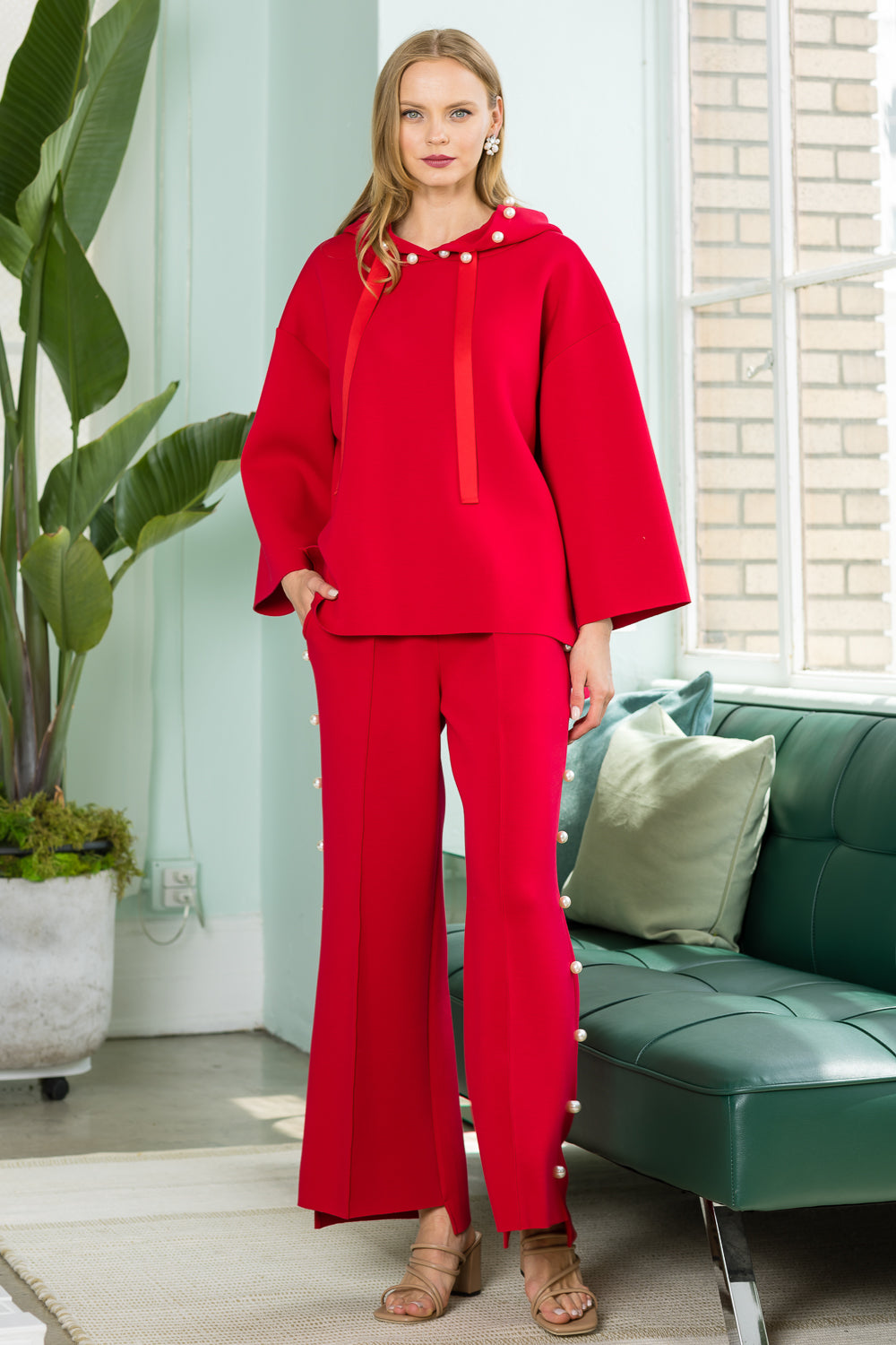 Farrah French Scuba Pearl Pant