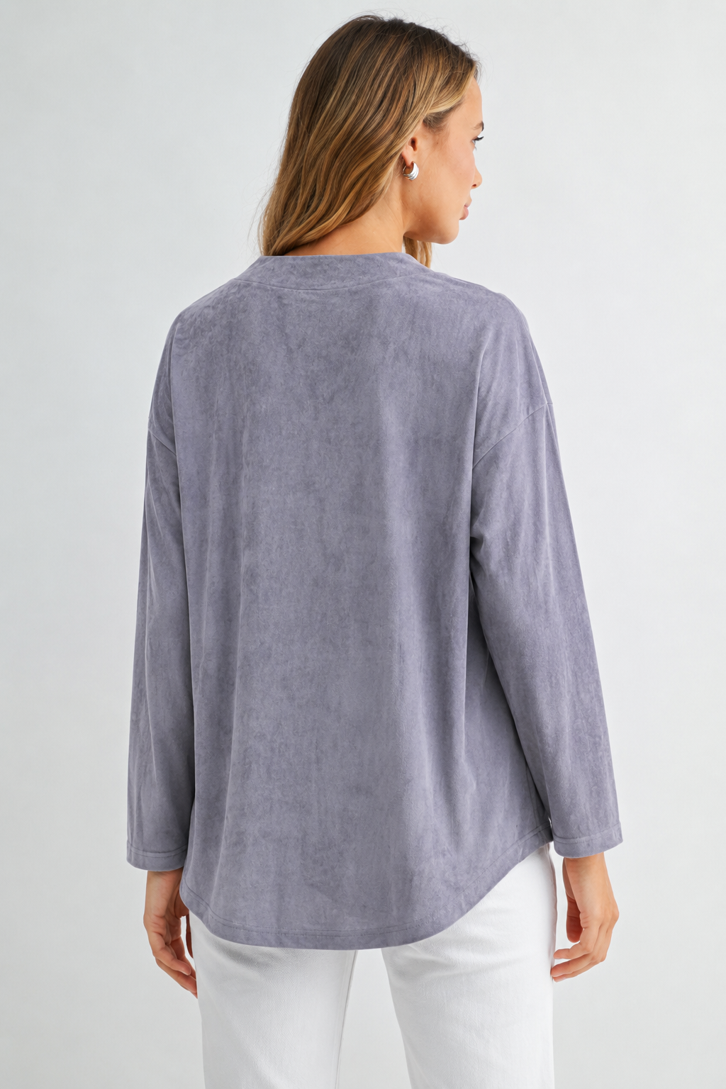 Andrea Stretch Suede Top