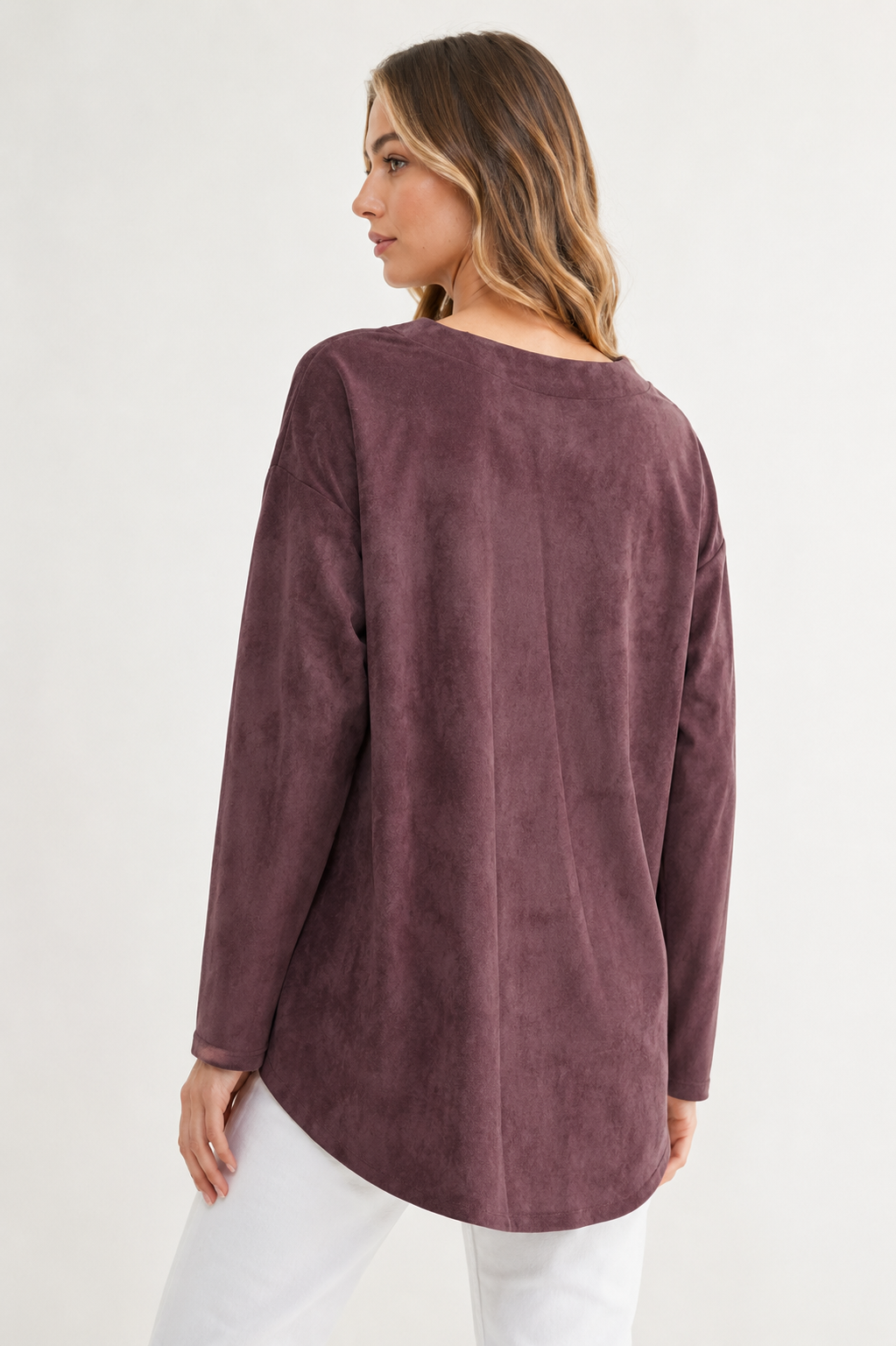 Andrea Stretch Suede Top