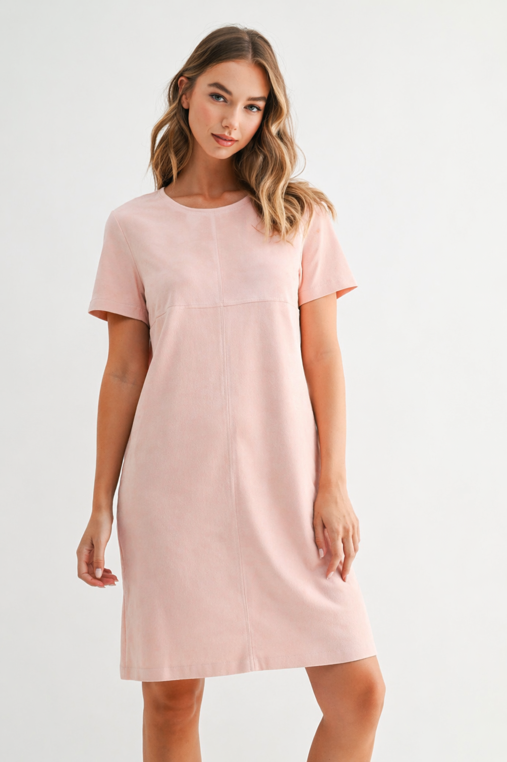 Audrey Suede Round Neck with Pockets