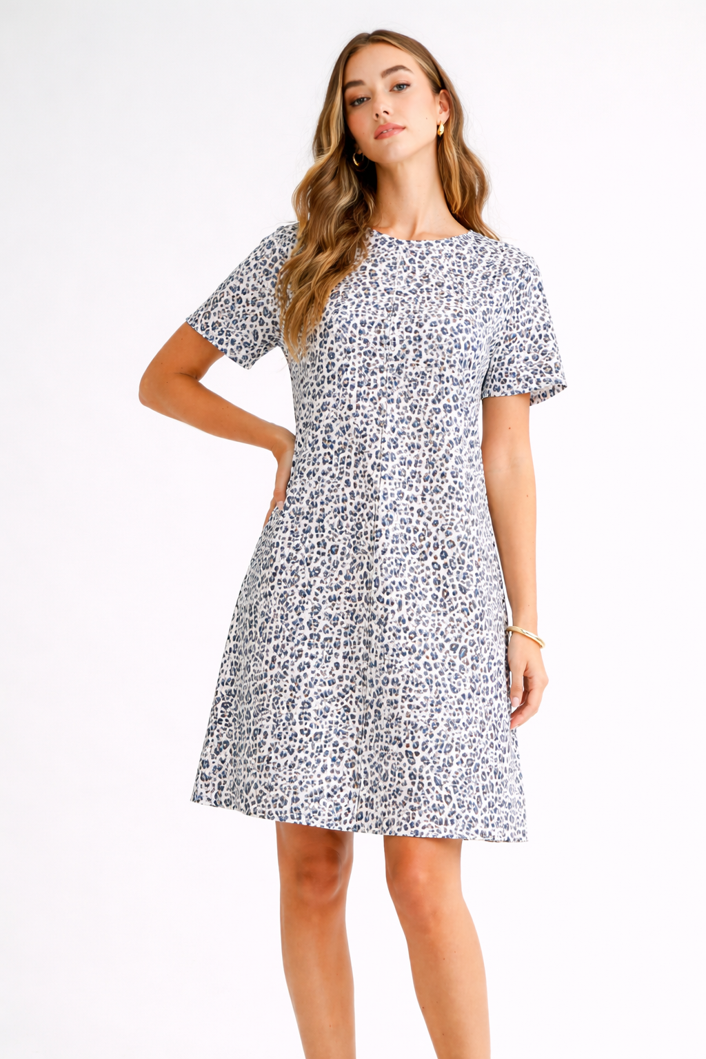 Audrey Stretch Suede Dress - Animal Print