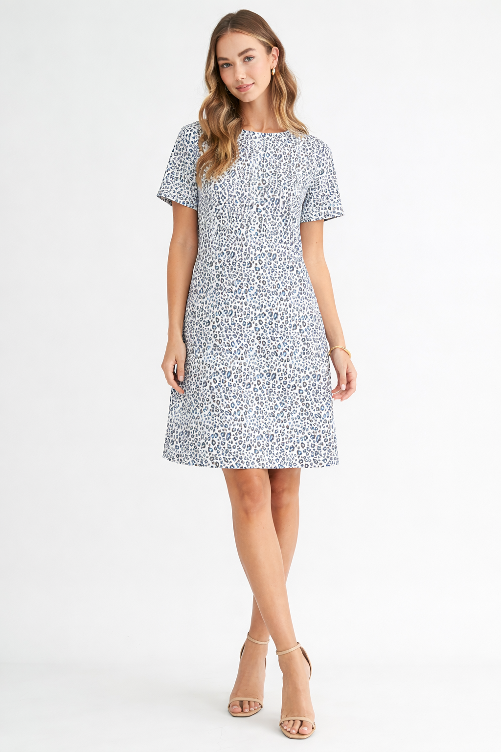 Audrey Stretch Suede Dress - Animal Print
