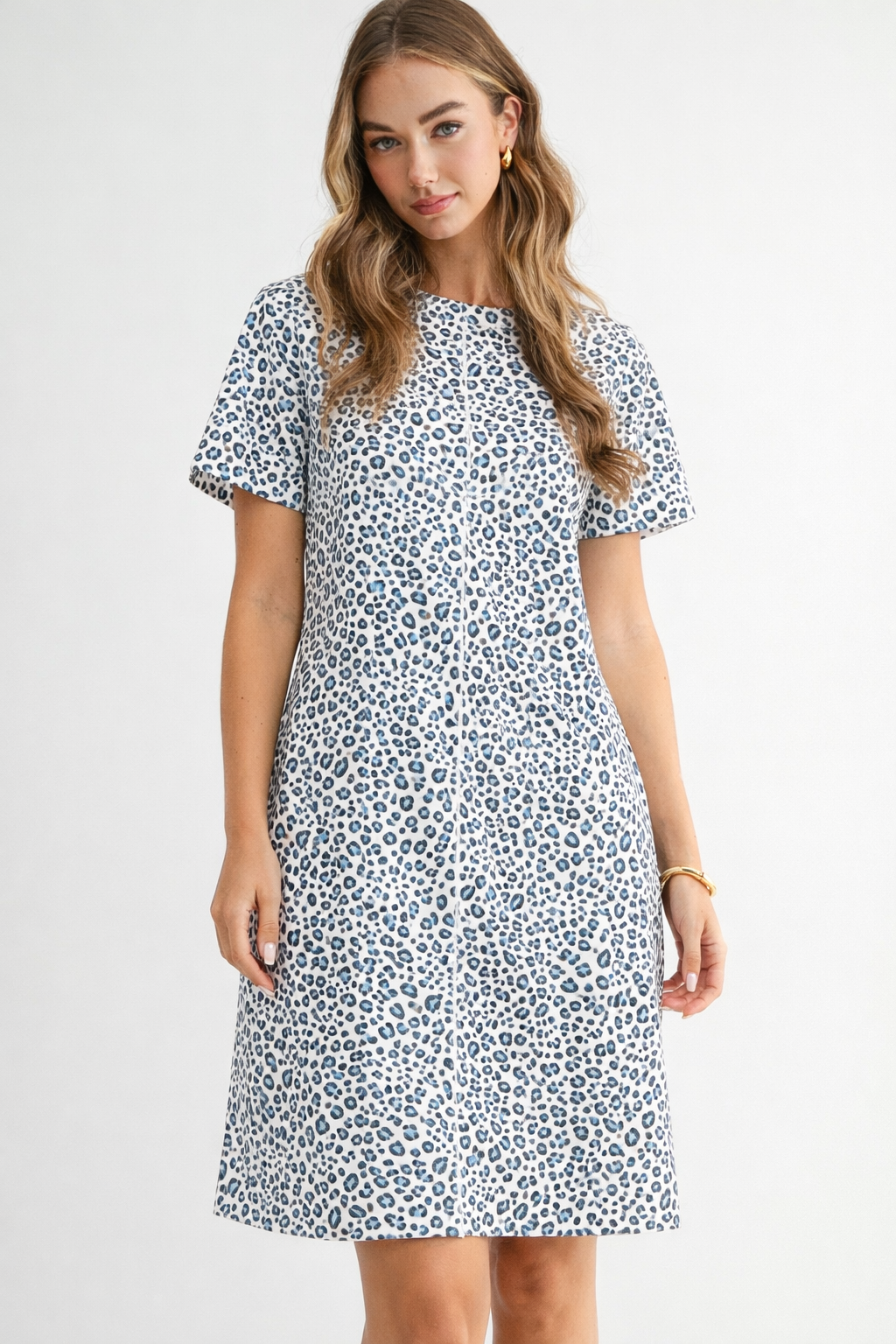 Audrey Stretch Suede Dress - Animal Print