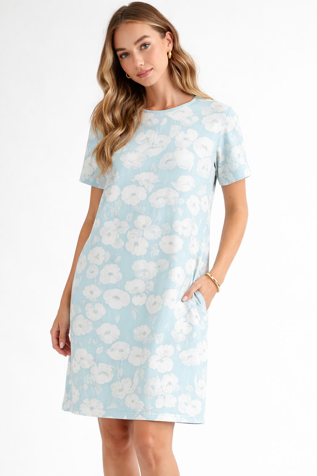 Audrey Stretch Suede Dress - Azalea Flower