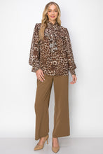 Load image into Gallery viewer, Winnie Animal Print Ruffled Top