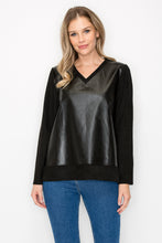 Load image into Gallery viewer, Annabelle Suede Top with Leather
