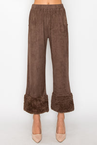 Amal Suede Pant with Fur
