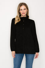 Load image into Gallery viewer, Willabella Suede Top with Ruffled Collar