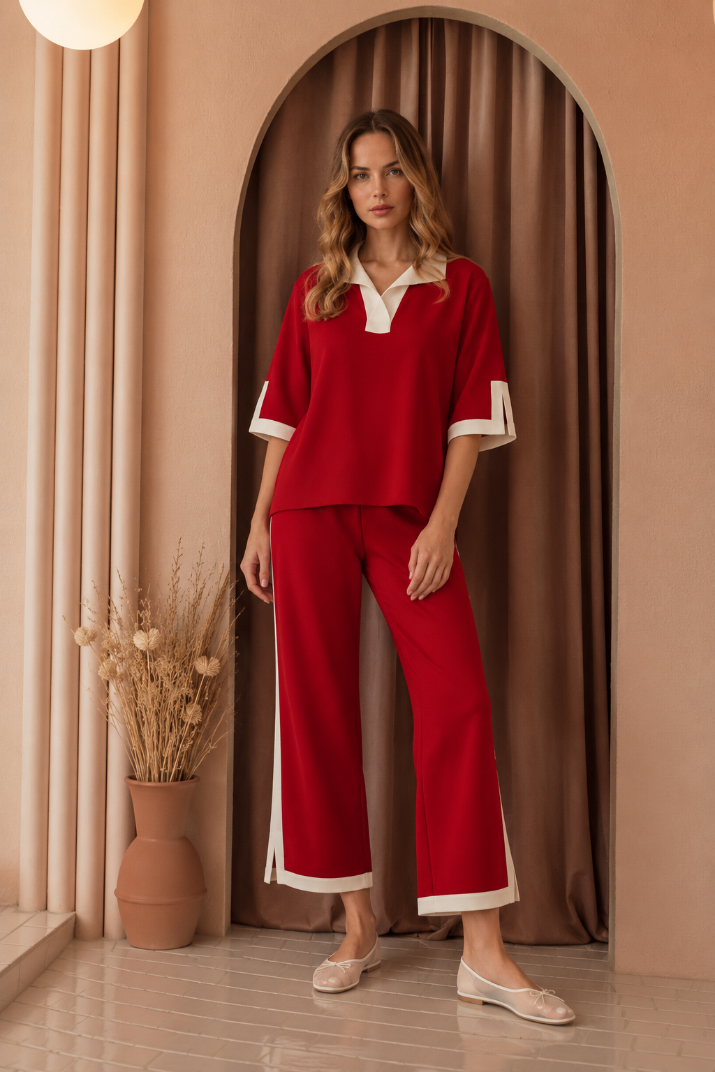 Katherine Stretch Crepe Knit Top