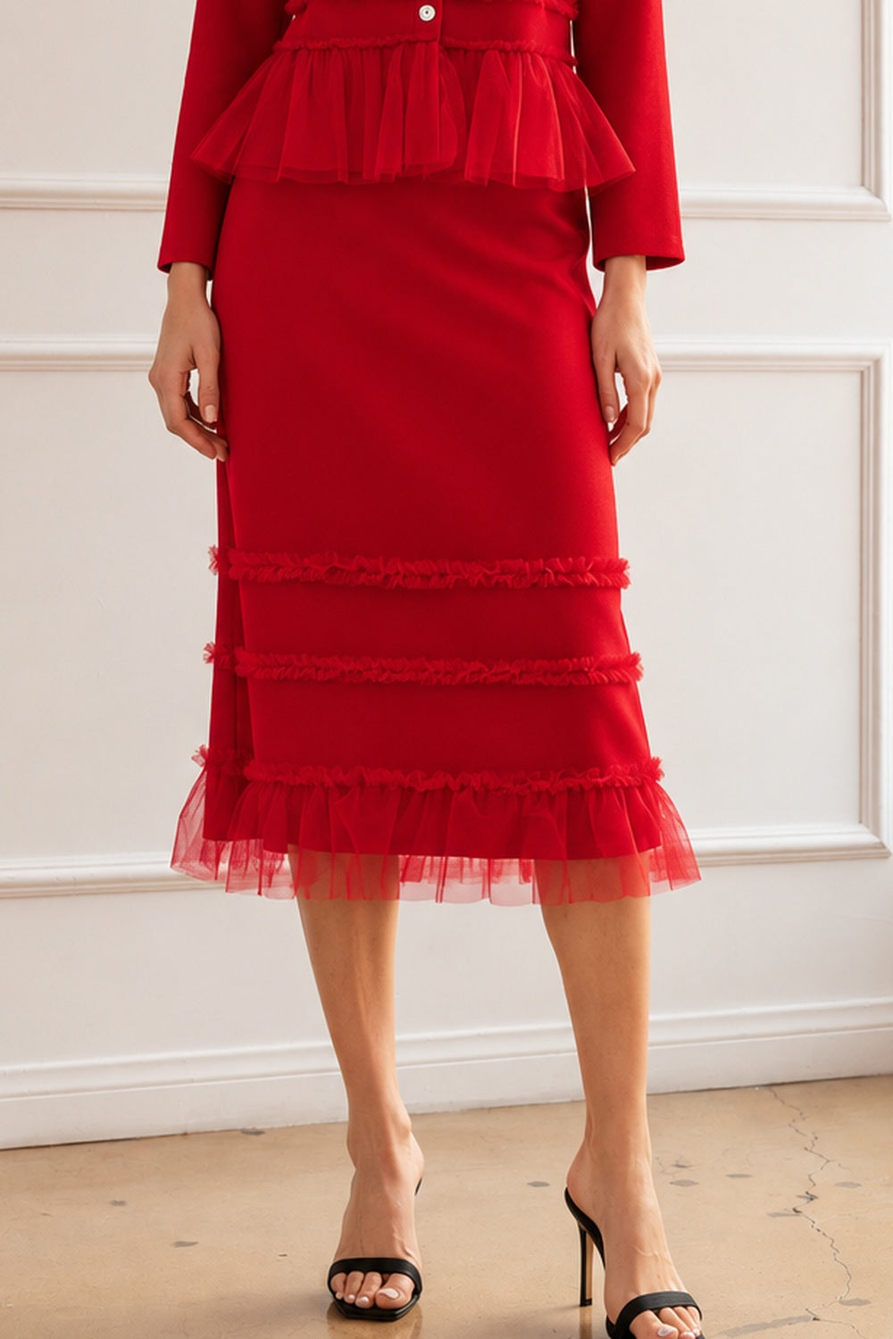 Kimora Knit Ruffle Skirt