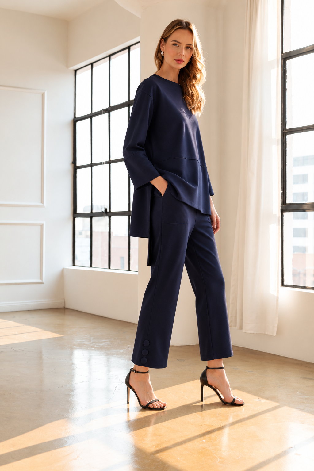 Krista Knit Matte Crepe Knit Top