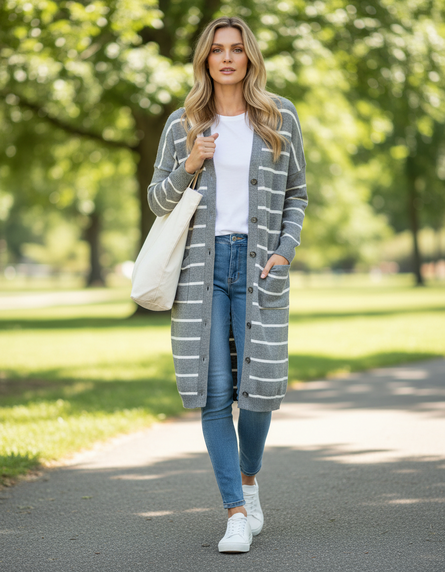 Shayla Stretch Knitted Sweater Cardigan