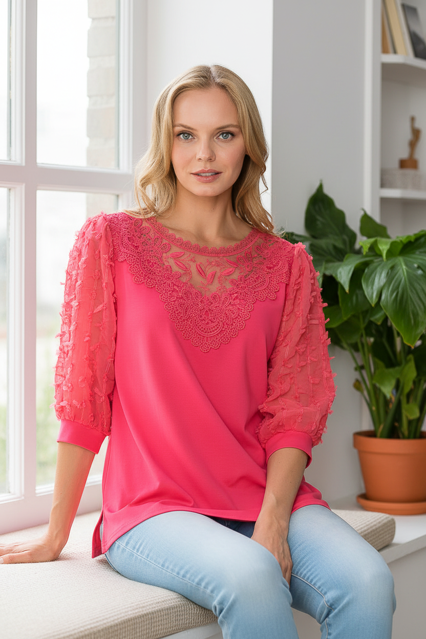 Renae Pointe Knit with Lace