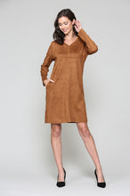 Load image into Gallery viewer, Aurora Suede V Neck with Pockets