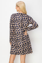 Load image into Gallery viewer, Aurora Suede Round Neck Dress - Cheetah (with pockets or without)