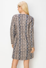 Load image into Gallery viewer, Aurora Suede Round Neck Dress - Snake (with pockets or without)