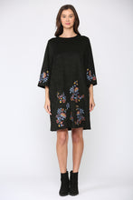 Load image into Gallery viewer, Avery Suede Embroidered Dress