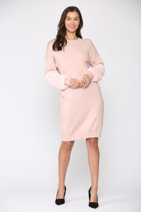 Sonia Sweater Dress with Faux Fur