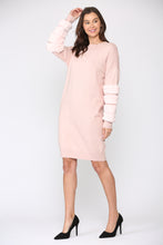 Load image into Gallery viewer, Sonia Sweater Dress with Faux Fur