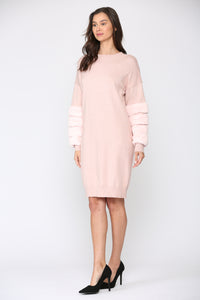 Sonia Sweater Dress with Faux Fur