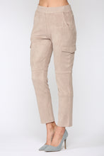 Load image into Gallery viewer, Amber Stretch Suede Cargo Pant