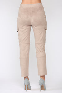 Amber Stretch Suede Cargo Pant