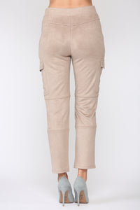 Amber Stretch Suede Cargo Pant
