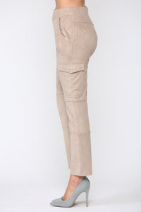 Amber Stretch Suede Cargo Pant