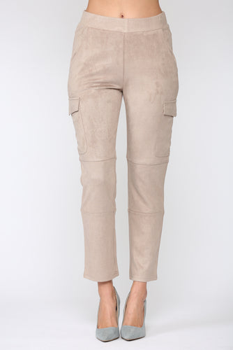 Amber Stretch Suede Cargo Pant