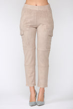 Load image into Gallery viewer, Amber Stretch Suede Cargo Pant