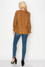 Load image into Gallery viewer, Abigail Stretch Suede Top