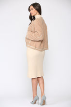 Load image into Gallery viewer, Judy Sherpa Jacket with Braided Ribbon Trim