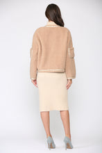 Load image into Gallery viewer, Judy Sherpa Jacket with Braided Ribbon Trim