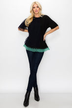 Load image into Gallery viewer, Rina Top with Mesh &amp; Pointe Knit