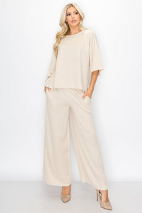 Karina Cotton Knit Round Neck Top