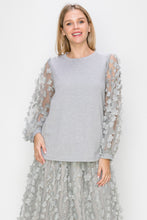 Load image into Gallery viewer, Reia Pointe Knit with Flower Lace