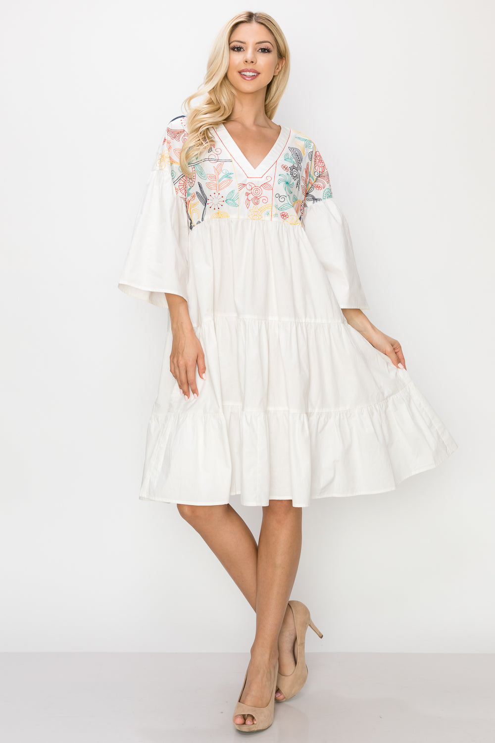 Willow Cotton Poplin Embroidered Dress
