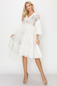 Willow Cotton Poplin Embroidered Dress