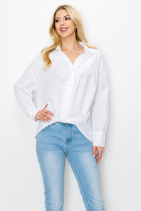 Twisted Cotton Poplin Top