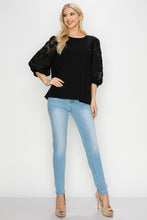 Load image into Gallery viewer, Ruth Pointe Knit Top with Lace