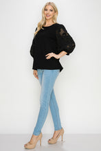 Load image into Gallery viewer, Ruth Pointe Knit Top with Lace