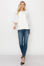 Load image into Gallery viewer, Ruth Pointe Knit Top with Lace