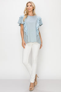 Klara Cotton Ruffle Top