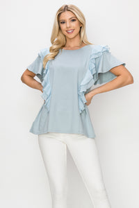 Klara Cotton Ruffle Top