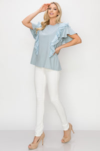 Klara Cotton Ruffle Top