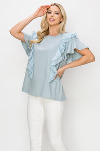 Klara Cotton Ruffle Top