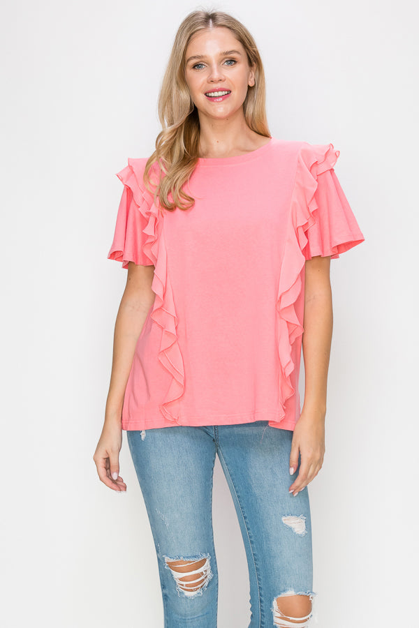 Klara Cotton Ruffle Top