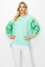 Load image into Gallery viewer, Kesha Pointe Knit Top with Mesh