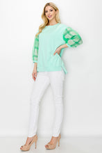 Load image into Gallery viewer, Kesha Pointe Knit Top with Mesh