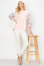 Load image into Gallery viewer, Kesha Pointe Knit Top with Mesh